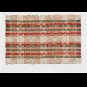 Threshold harvest plaid bath rug